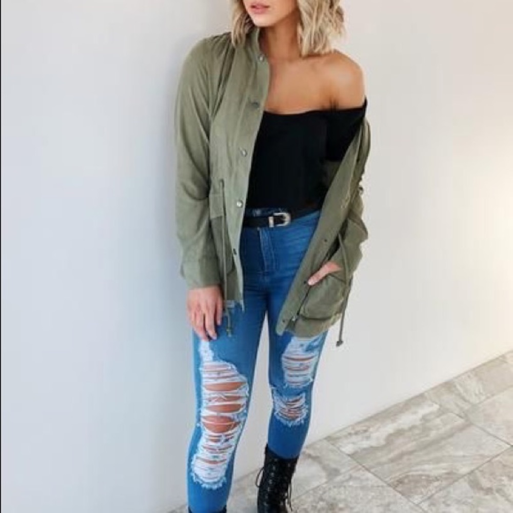 NWT Lightweight Olive Jacket
